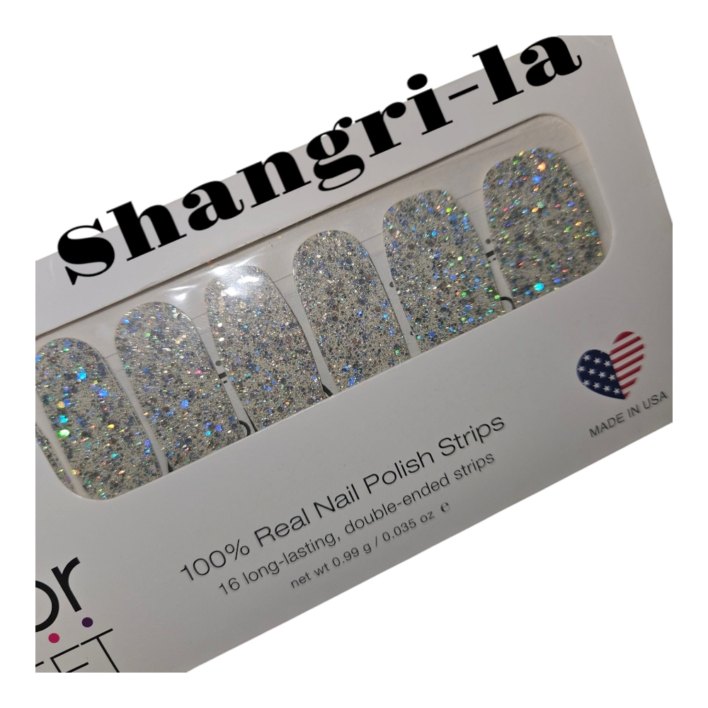 NWT rare Shangri-la retired COLOR STREET Glitter Nail Polish Strips